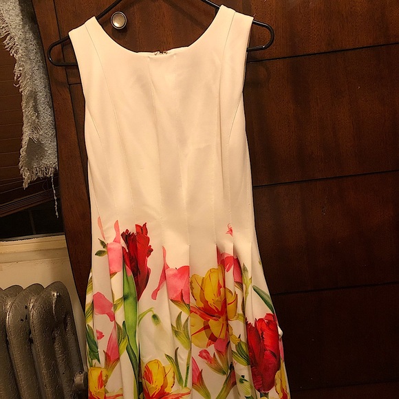 Calvin Klein Women's Floral Print Fit & Flare Dress - Picture 1 of 6